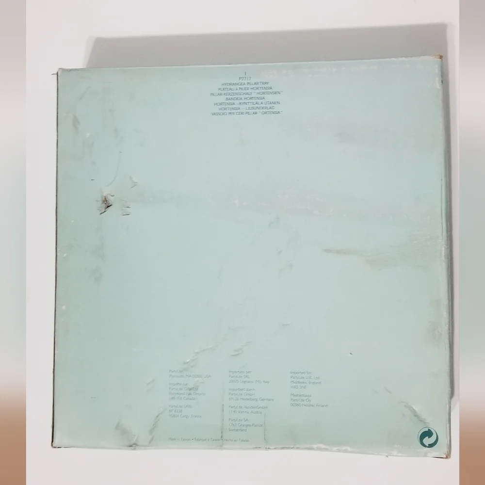 PartyLite Candle Holder, Pillar Tray, Retired, Flower, Clear NIB - Picture 10 of 12